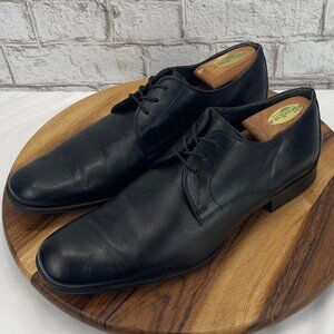 INC International Concepts Power Mens Sz. 12 M Black Leather Oxford Dress Shoes